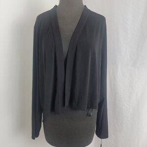 CK Calvin Klein Long Sleeve Women's Sweater Top Black Short Length Size 2X New